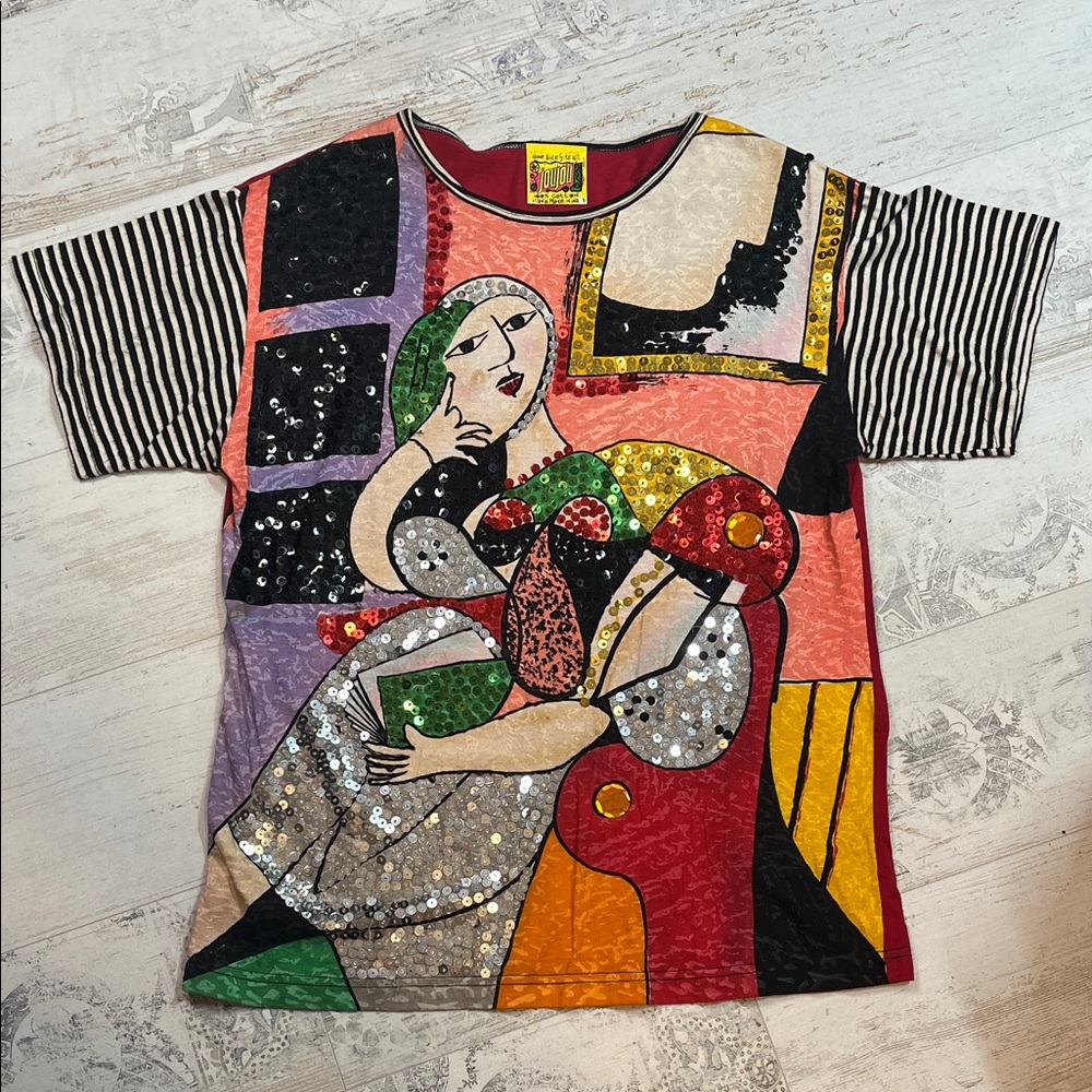 Jou Jou Hand Made Sequin Top One Size Fits All
